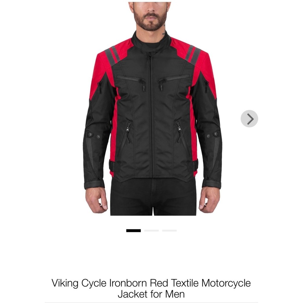 NWOT Viking Cycle Ironborn Red Textile Motorcycle Jacket